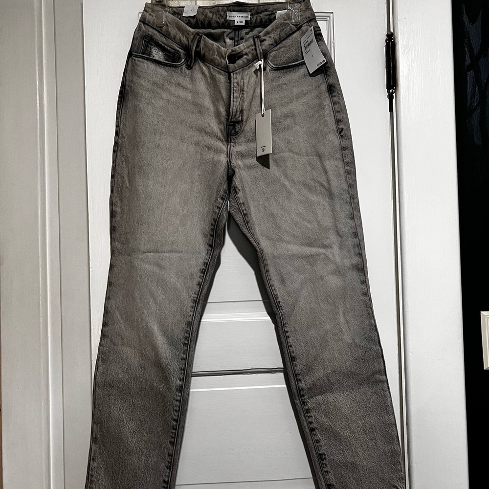 Good American Light Gray Denim Jeans